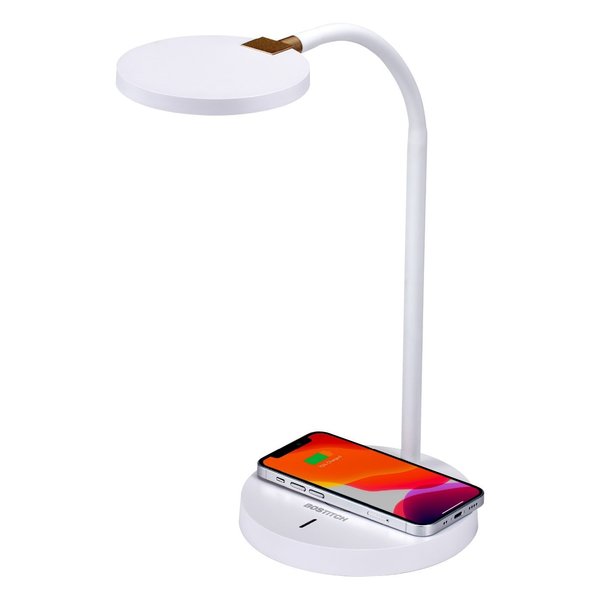 Bostitch Qi Wireless Charging LED Desk Lamp White () LED2107-WHT